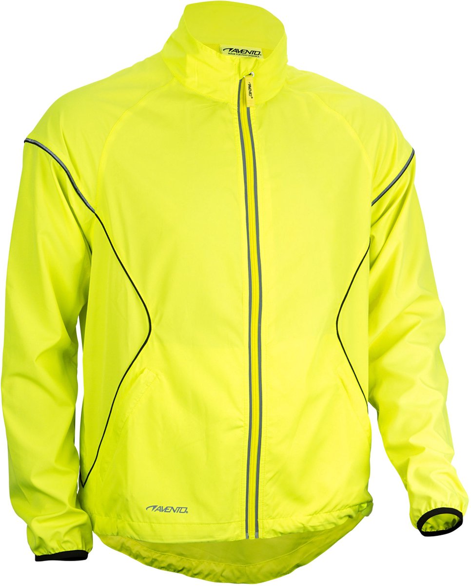 Avento Runningjack - Unisex - Neon Yellow - Geel/Zwart - L Kleding, Jas, Capuchon, Sweatshirt