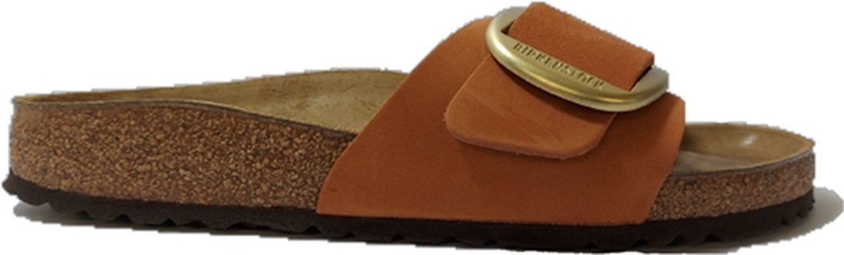 Birkenstock - maat 39-  Madrid Dames Slippers Pecan Nubuck Big Buckle Narrow-fit
