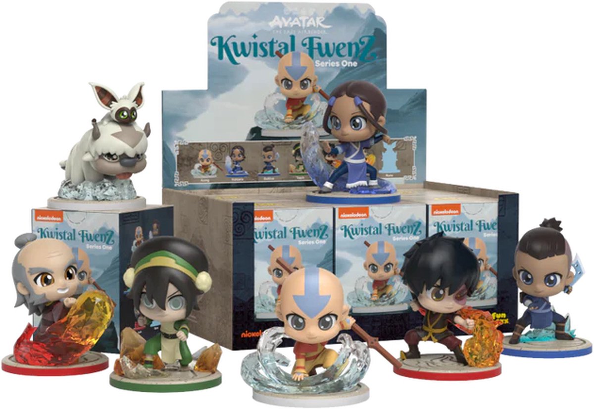 Mighty Jaxx - Avatar The last airbender. Aang, Katara, Sokka, Toph, Zuko, Iroh figuur, veelkleurig, Beeldje, Pop, Speelgoed, Persoon, Gezicht