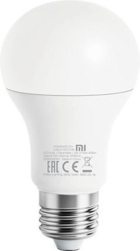 Xiaomi Mi - Philips ZeeRay Wi-Fi LED Smart Bulb - E27 Dimbaar wit Lamp (9 watt) met Apple HomeKit, G