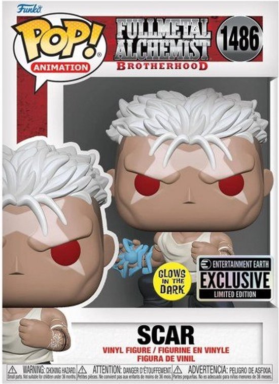 Funko Pop! #1486 Animation: Fullmetal Alchemist: Brotherhood - Scar Glow in the Dark EE Exclusive