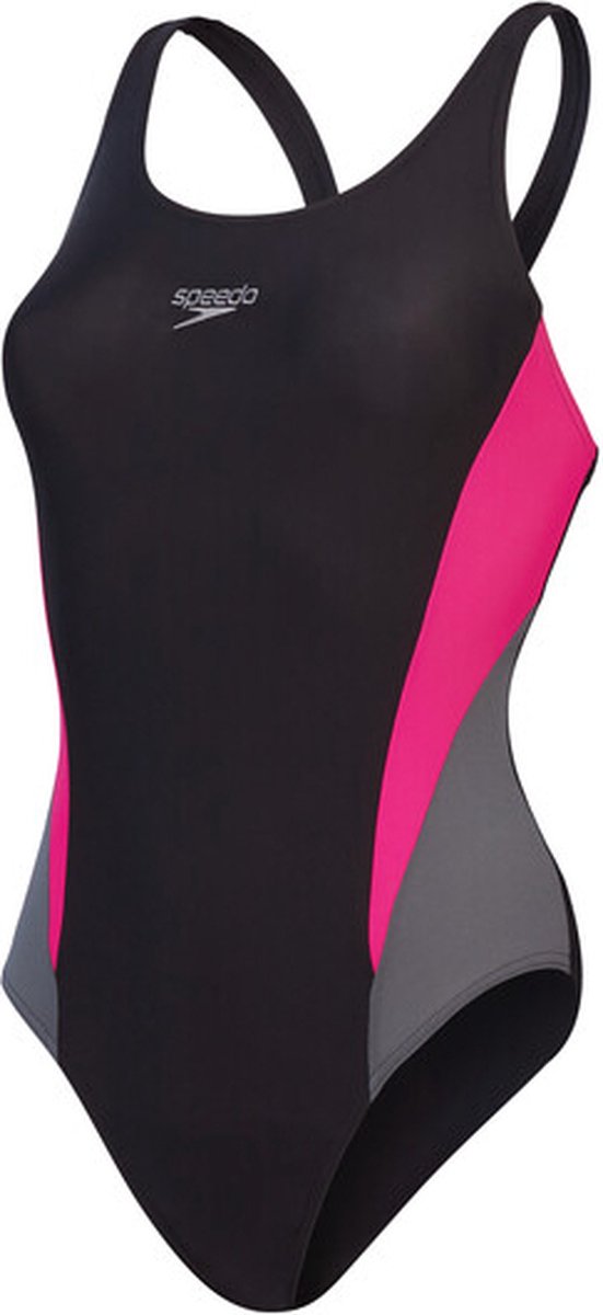 zwempak, badpak, zwemkleding, neon roze accenten, Speedo label