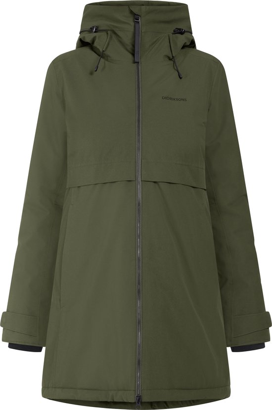 Didriksons - Maat 36 - HELLE WNS PARKA 5 Dames Outdoorjas - Deep Green