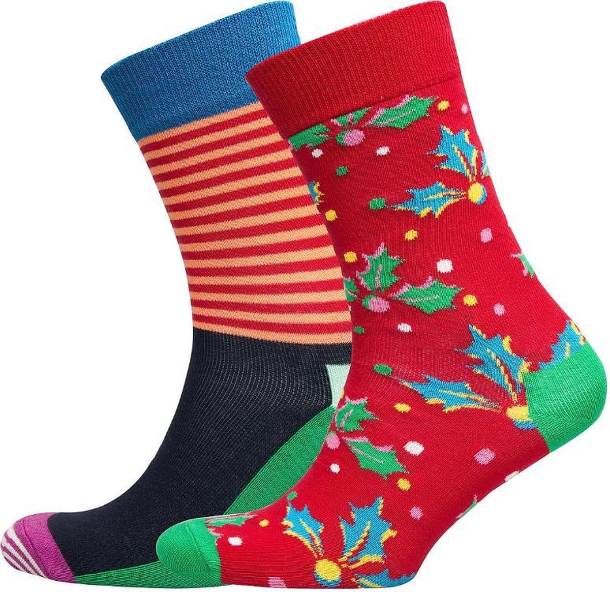 Happy Socks - 41/46 - Christmas Cracker Holly Giftbox - 2-pack
