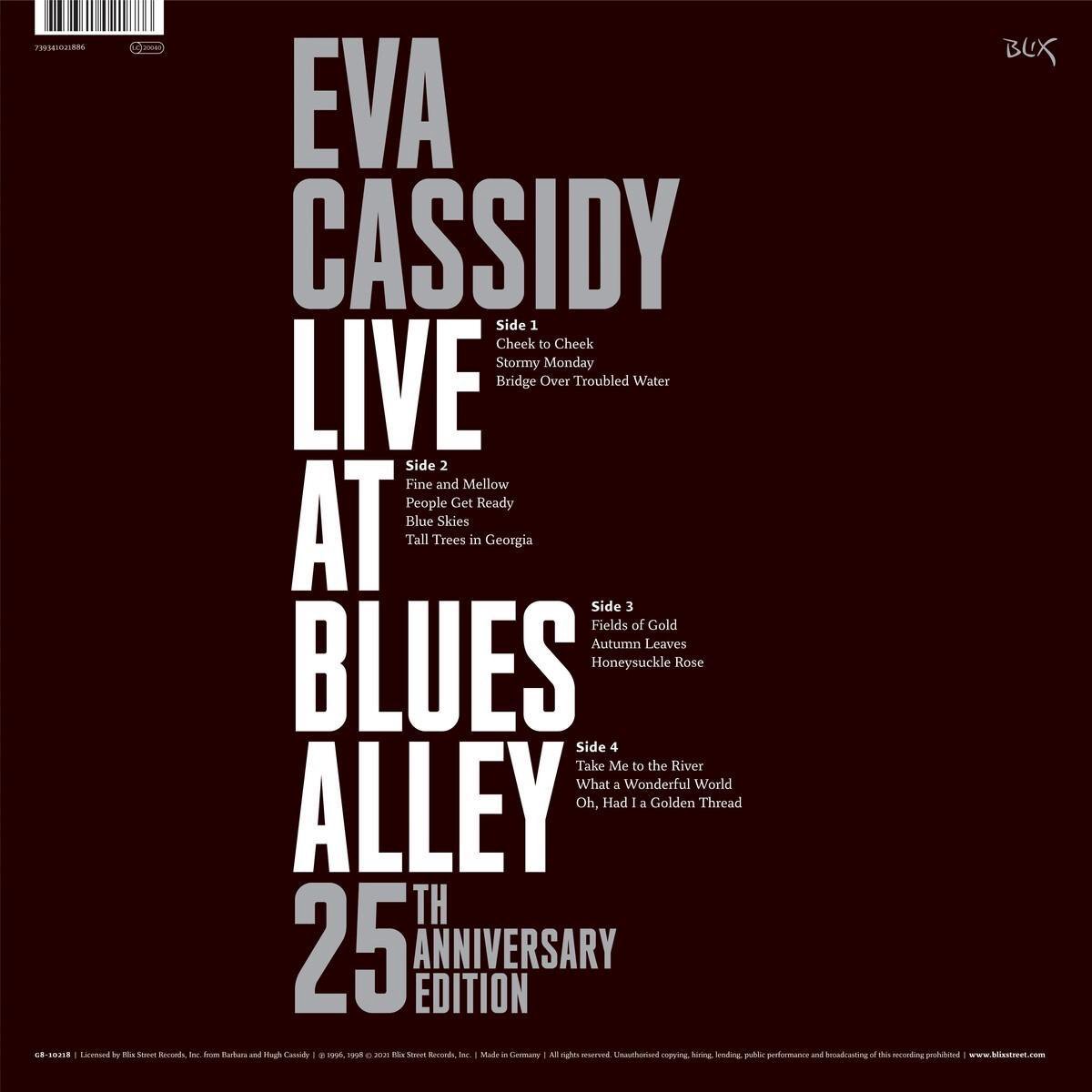 Eva Cassidy - Live At Blues Valley (LP) (Anniversary Edition)