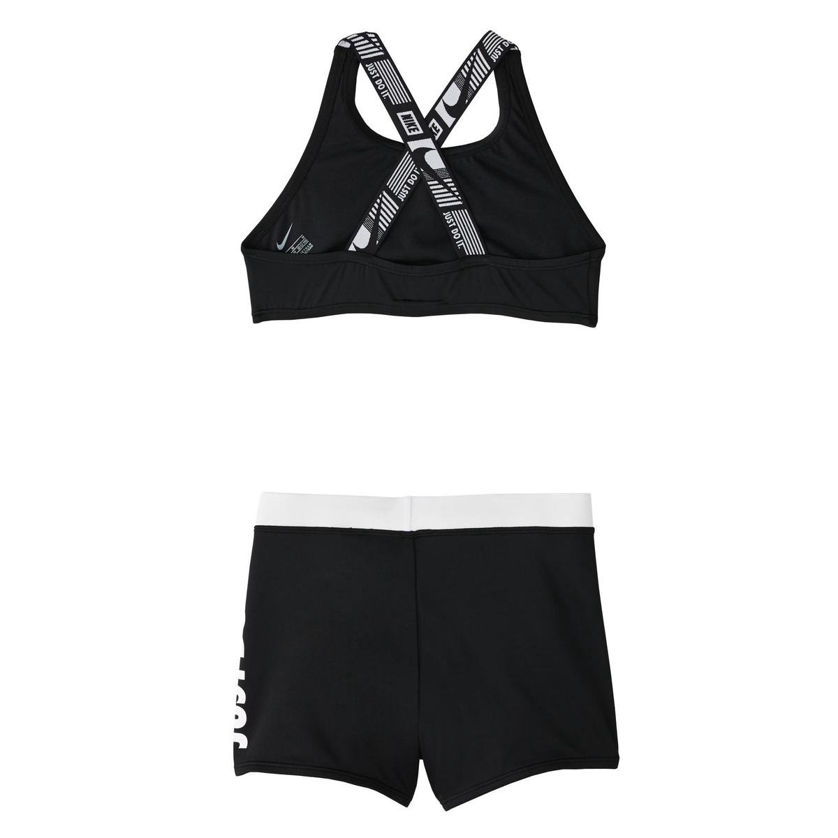 Nike - Maat S -  Swim CROSSBACK SPORT Bikini - Zwart - Meisjes