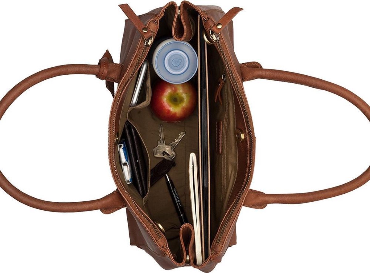 BURKELY Vintage Wieske Handtas - Cognac