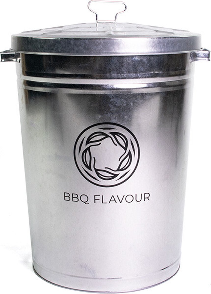 DGMoutlet-nl-Yakiniku-BBQ-Flavour-Accessoire-Houtskool-Opbergbox-80-liter-Metaal-Grijs Fles, Shaker, Tin, Fles, Shaker, Tin