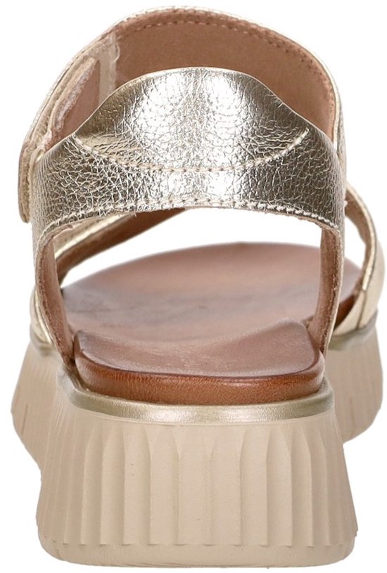 sandalen, sandalen met sprongzool, metallic strap, gevoerde band, grootte?