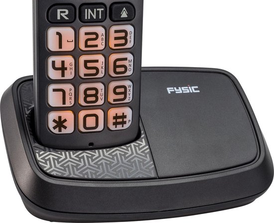 Fysic FX-5500 Big button Dect Telefoon - Knipperende display- en toetsverlichting bij inkomend gespr
