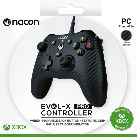 Nacon - Wired Evol-X Official Pro Controller - Xbox Series X - Carbon