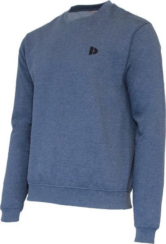 Donnay Maar S  - Fleece Sweater ronde hals (Dean) - Sporttrui - Heren - Dark Denim Marl (1394)