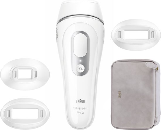 Braun IPL Ontharingsapparaat Silk-expert Pro 3 - ontharing voor thuis Etui - 3 koppen - PL3230