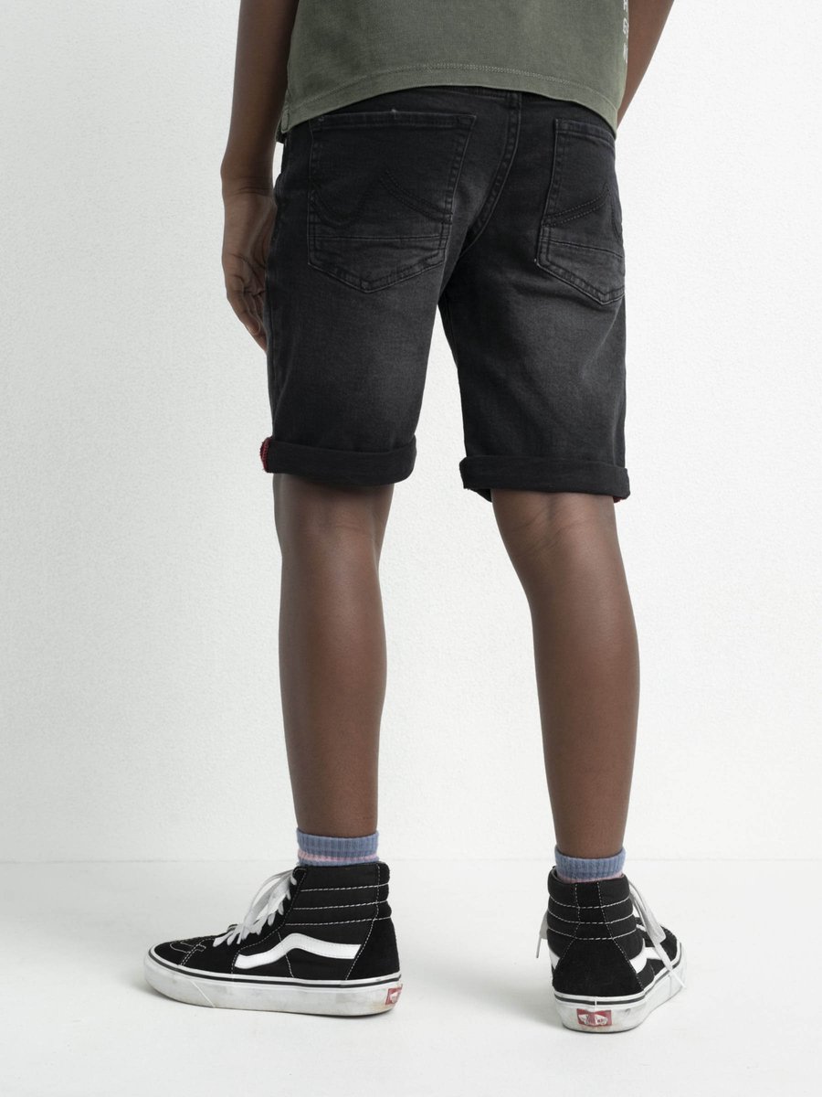 Petrol Industries -maat 170- Jongens Bullseye denim short - Zwart