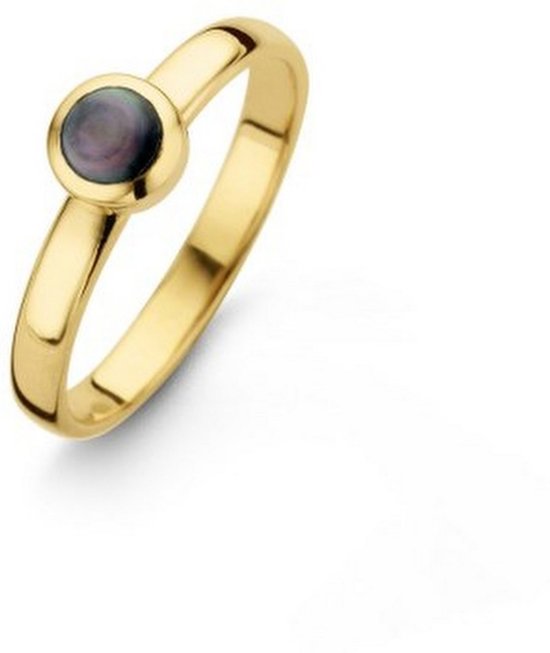 Casa Jewelry Ring Pom Grey - Goud Verguld - Maat 18.50