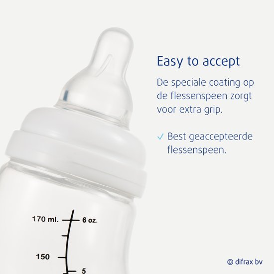 Difrax - Newborn Babypakket - Makkelijk geaccepteerd, Anti Koliek, BPA-vrij, Vlindervorm
