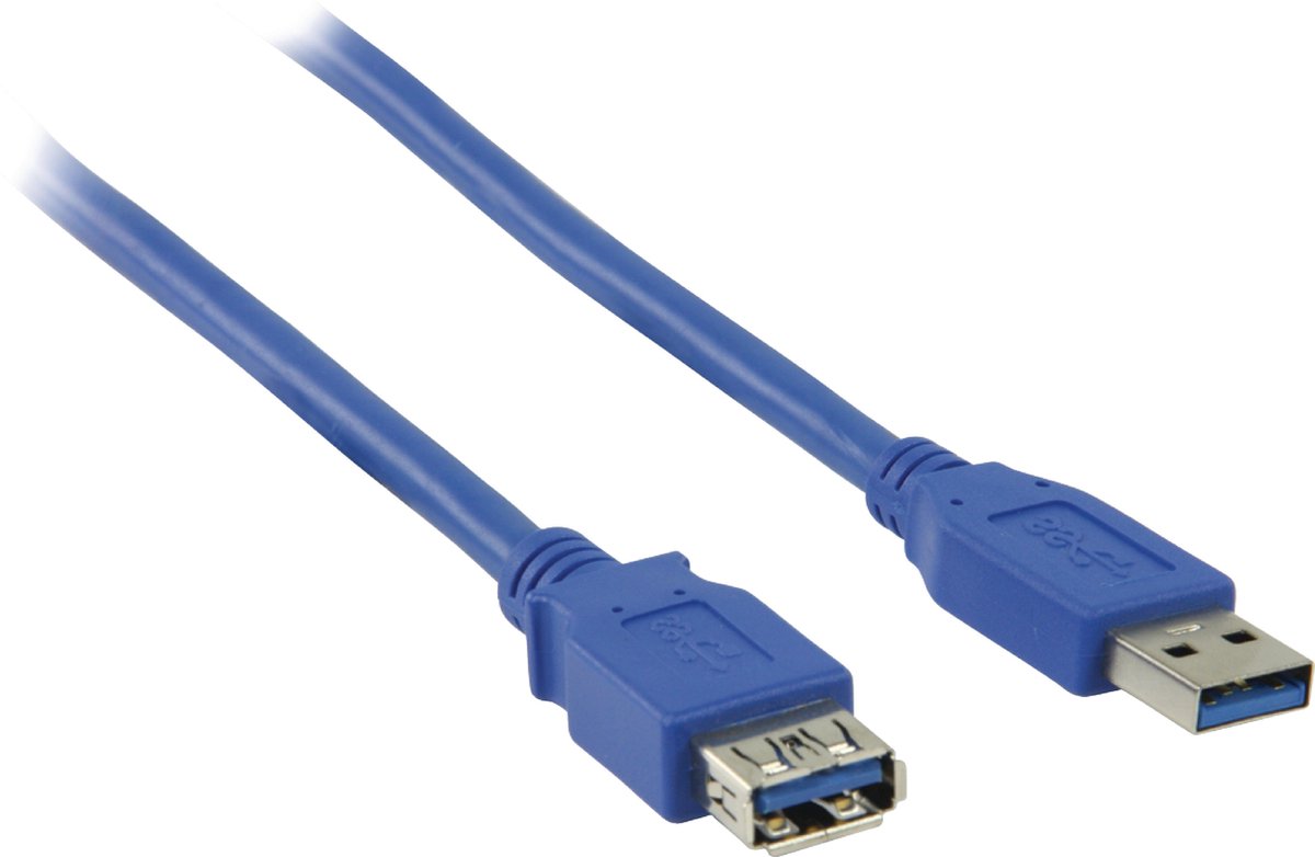 USB-Kabel - USB 3.2 Gen 1 - USB-A Male - USB-A Female - 5 Gbps - Vernikkeld - 3.00 m - Rond - PVC -