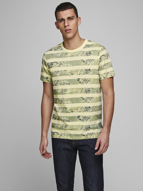 Jack & Jones - JPRDUSTIN BLU, AOP TEE SS CREW NECK - M - Pear Sorbet