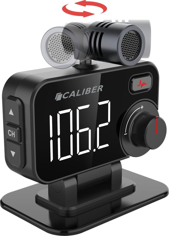 Caliber PMT565BT - FM zender met bluetooth en voice assistant - Zwart