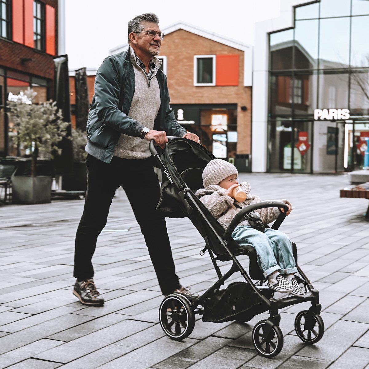 Deryan Luxe XP Buggy XL - Inclusief Reiswieg - Compact lichtgewicht - Zwart