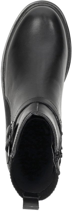 boot, ankle boot, black, leather, zippers