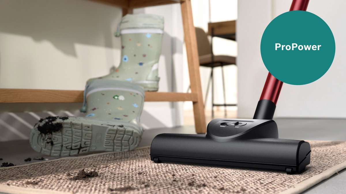 Bosch ProPower BGB41POW1 Serie 4 - Stofzuiger met zak - 11 mtr bereik - Vacuum cleaner - HEPA 13 - Zwart/Rood