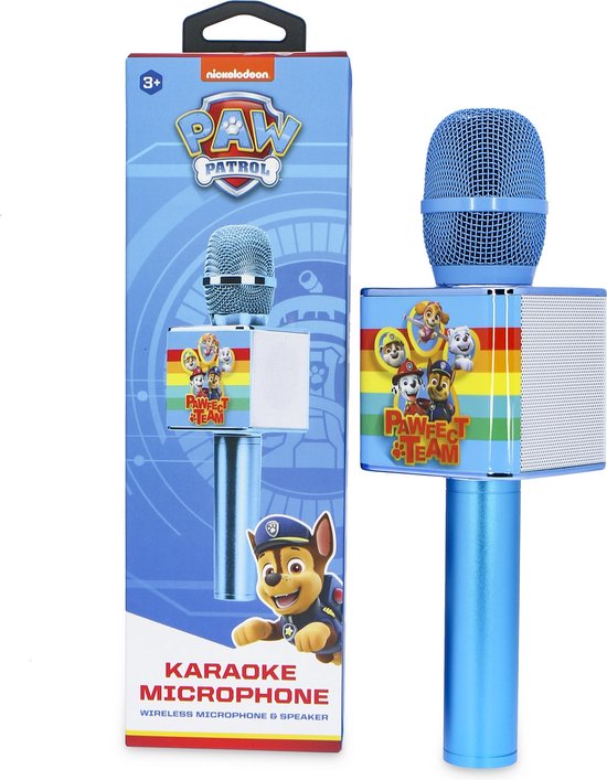 Paw Patrol Pawfect - draadloze karaoke microfoon - met speaker - stemopname