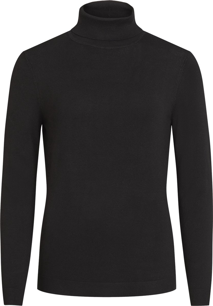 turtleneck, zwart, gebreide, trui, lange mouwen