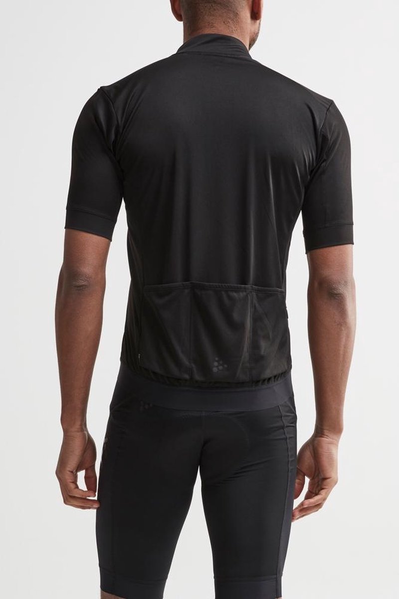  cycling jersey,  back pocket,  short sleeve,  black,  form fitting