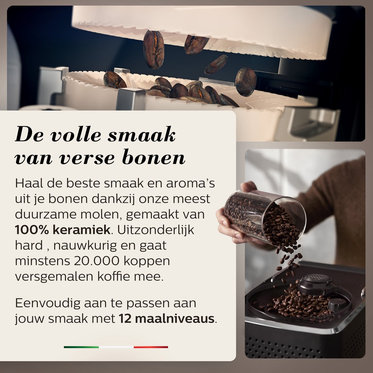 Saeco GranAroma SM6585/00 - Espressomachine - 16 Dranken met melksysteem - Volautomatisch - Koffiemachine met bonen + AquaClean filter - Metaal/Zwart