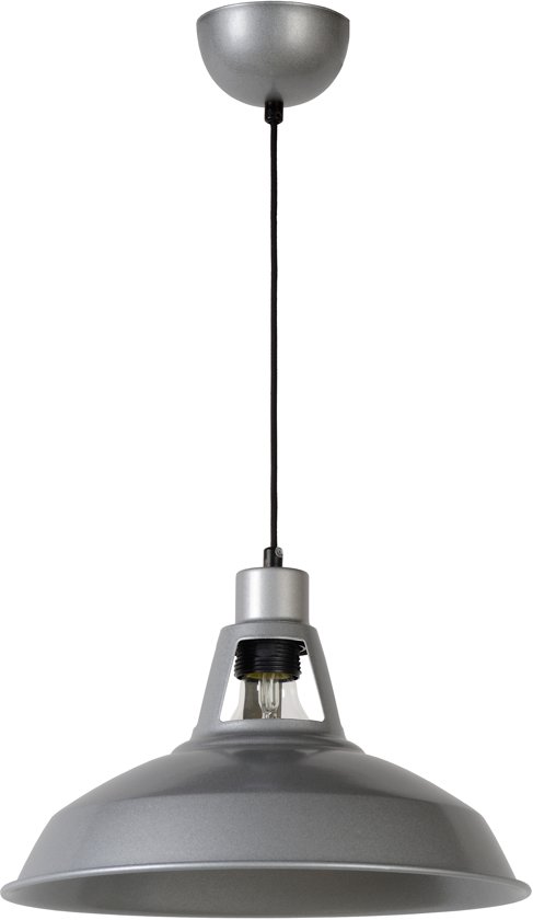 Lucide BRASSY-BIS - Hanglamp -  31 cm - Grijs