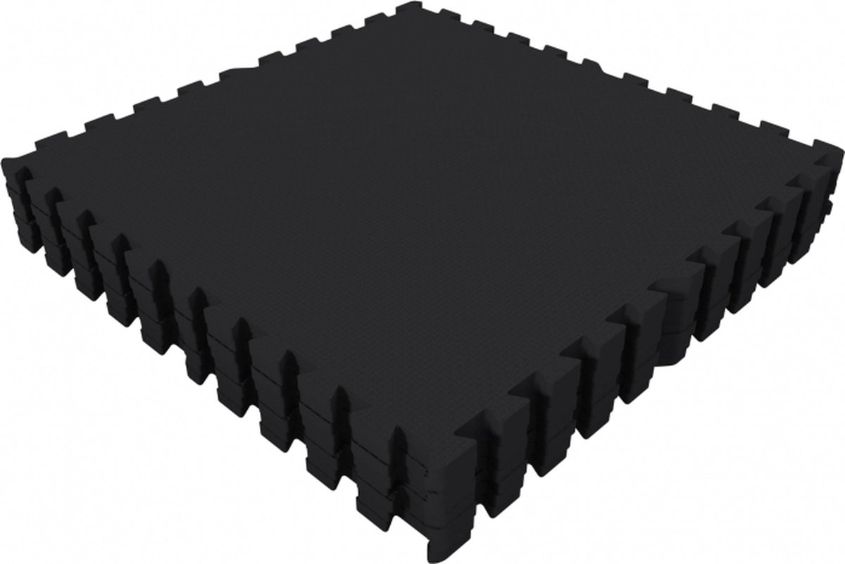 kunststoftapijt, interlocking, zwart, foam, tegel