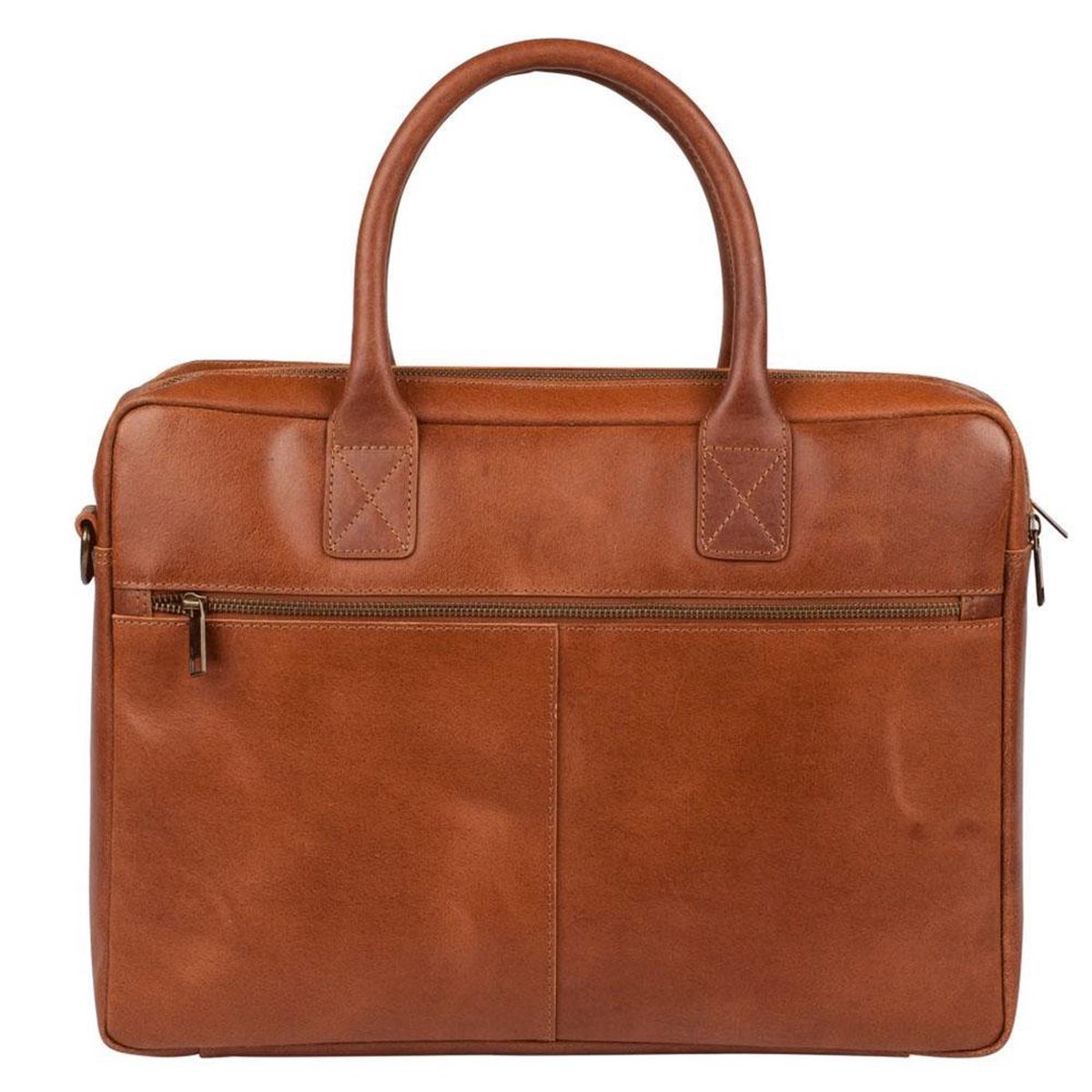 BURKELY Vintage Taylor Aktetas - 15.6 inch laptoptas - Cognac