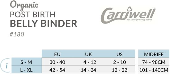 Carriwell Sluitband Belly Binder zwart-S/M