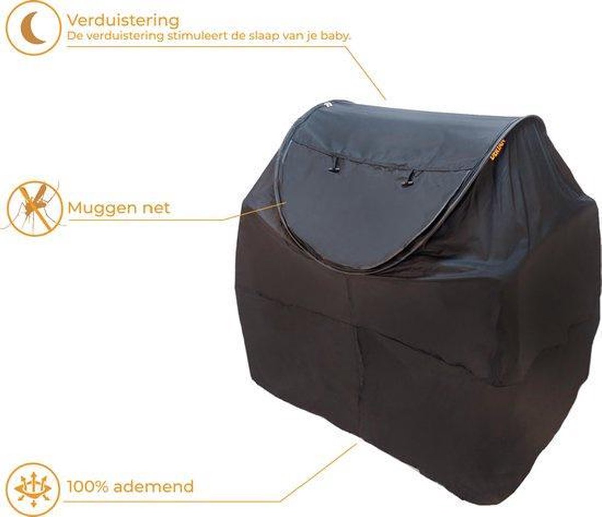 Deryan Luxe Campingbed klamboe - Ledikant Klamboe