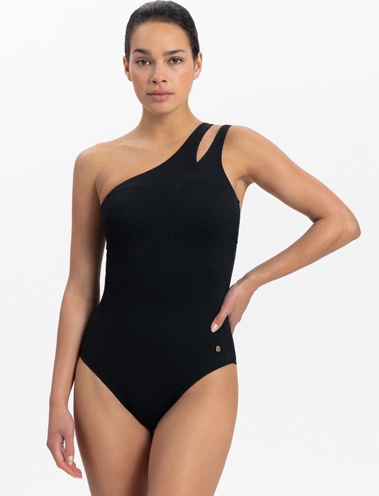 Beachlife - Maat 38 - Black Swirl Dames Badpak -  (Cupmaat C)