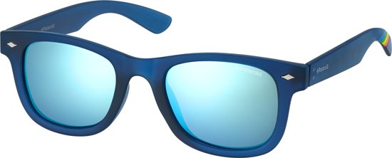 Polaroid Blue Transparant Gepolariseerde Kinder Zonnebril PLD8009.N.UJO.45JY