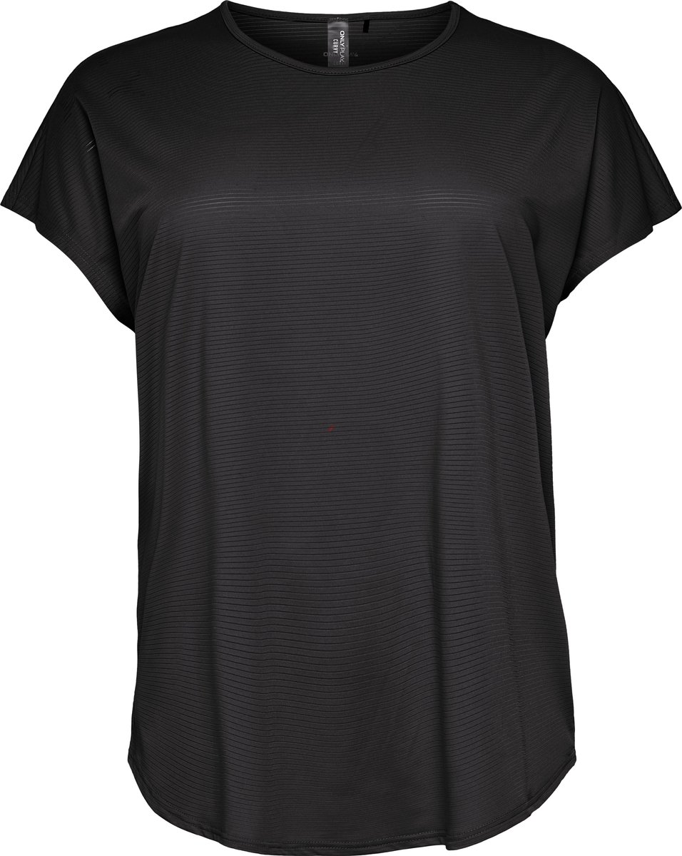 t-shirt, zwart, effen, kortmouw, rondhals