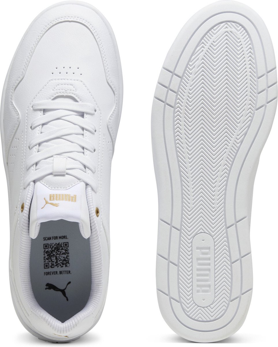 sneaker, witte schoen, laag profiel, canvas/leer, sportschoen