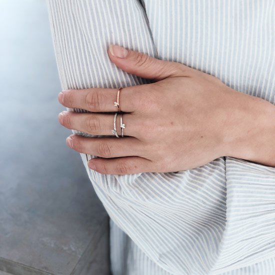 Esprit ESRG005311 Play - ring - Zilver - Zilverkleurig - Ringmaat: 16.00 mm / maat 50