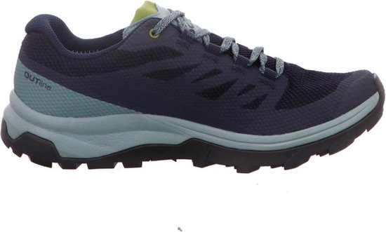 Salomon - Maat 41 1/3 - Outlinegtxw Wandelschoenen Dames - Trellis / Navy Blazer / Guacamole