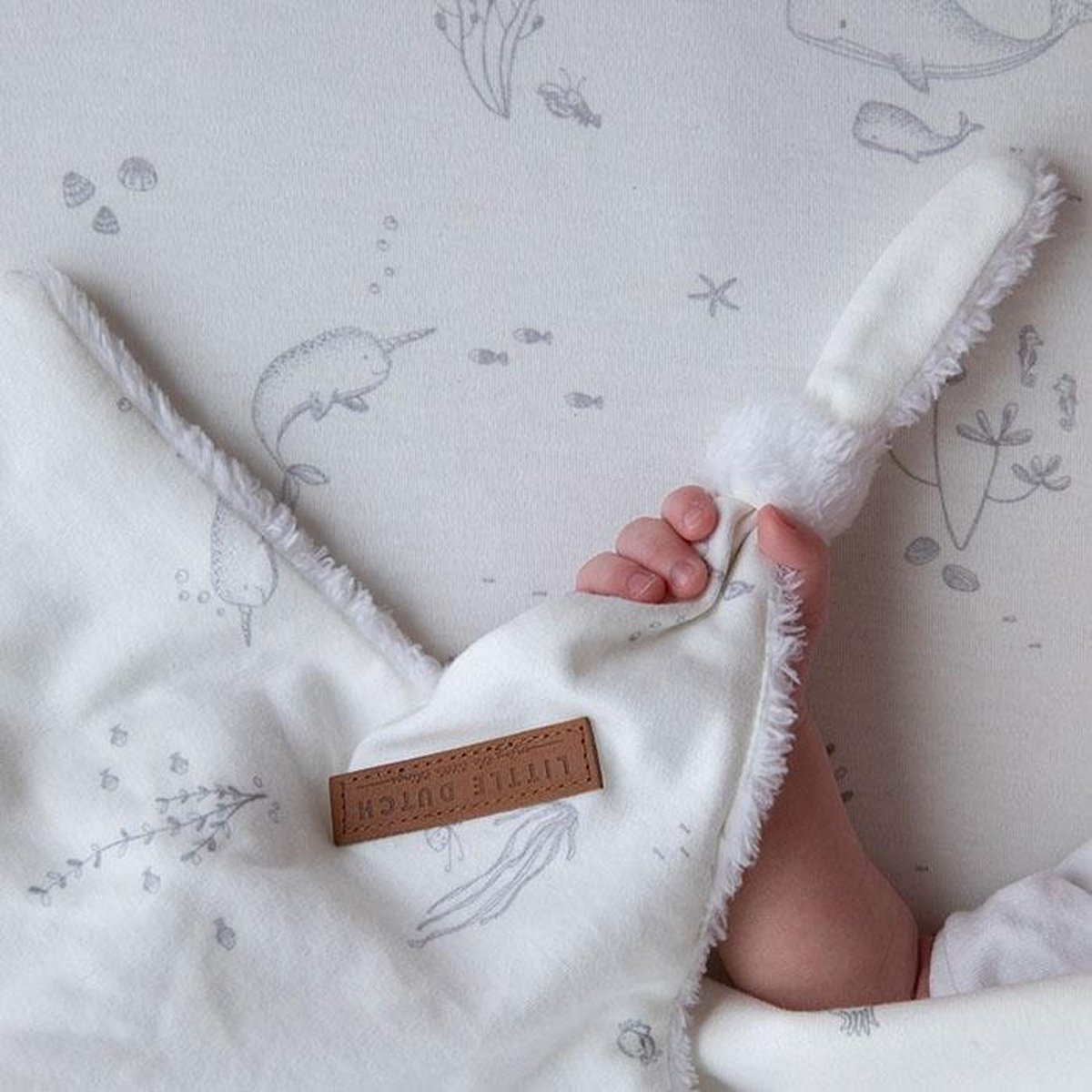 Little Dutch Wiegdeken Pure & Soft - Ocean White