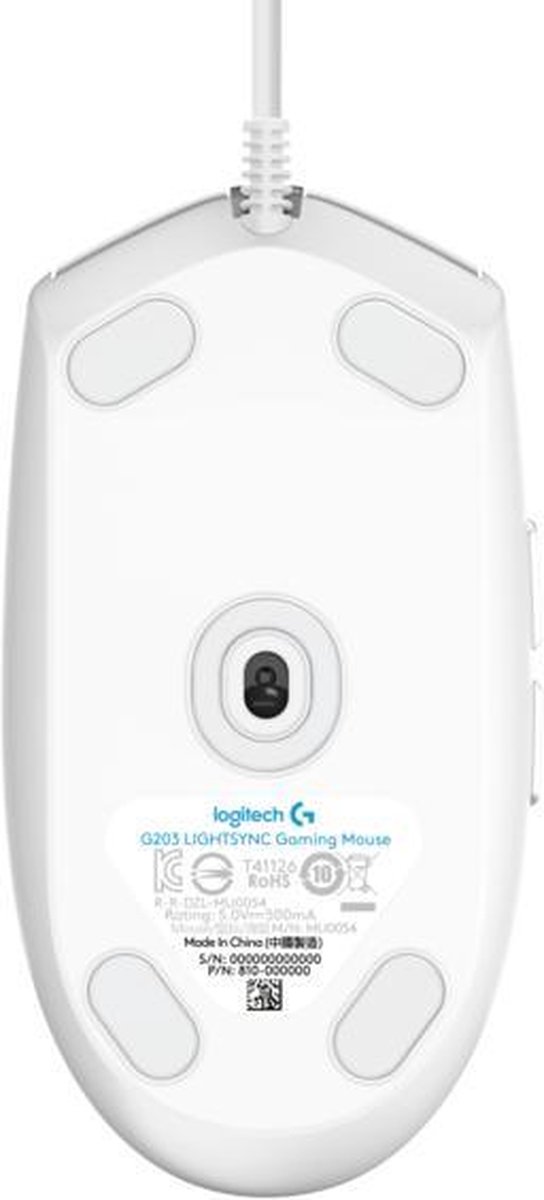 Logitech G203 LIGHTSYNC Gaming Muis met RGB verlichting - Wit