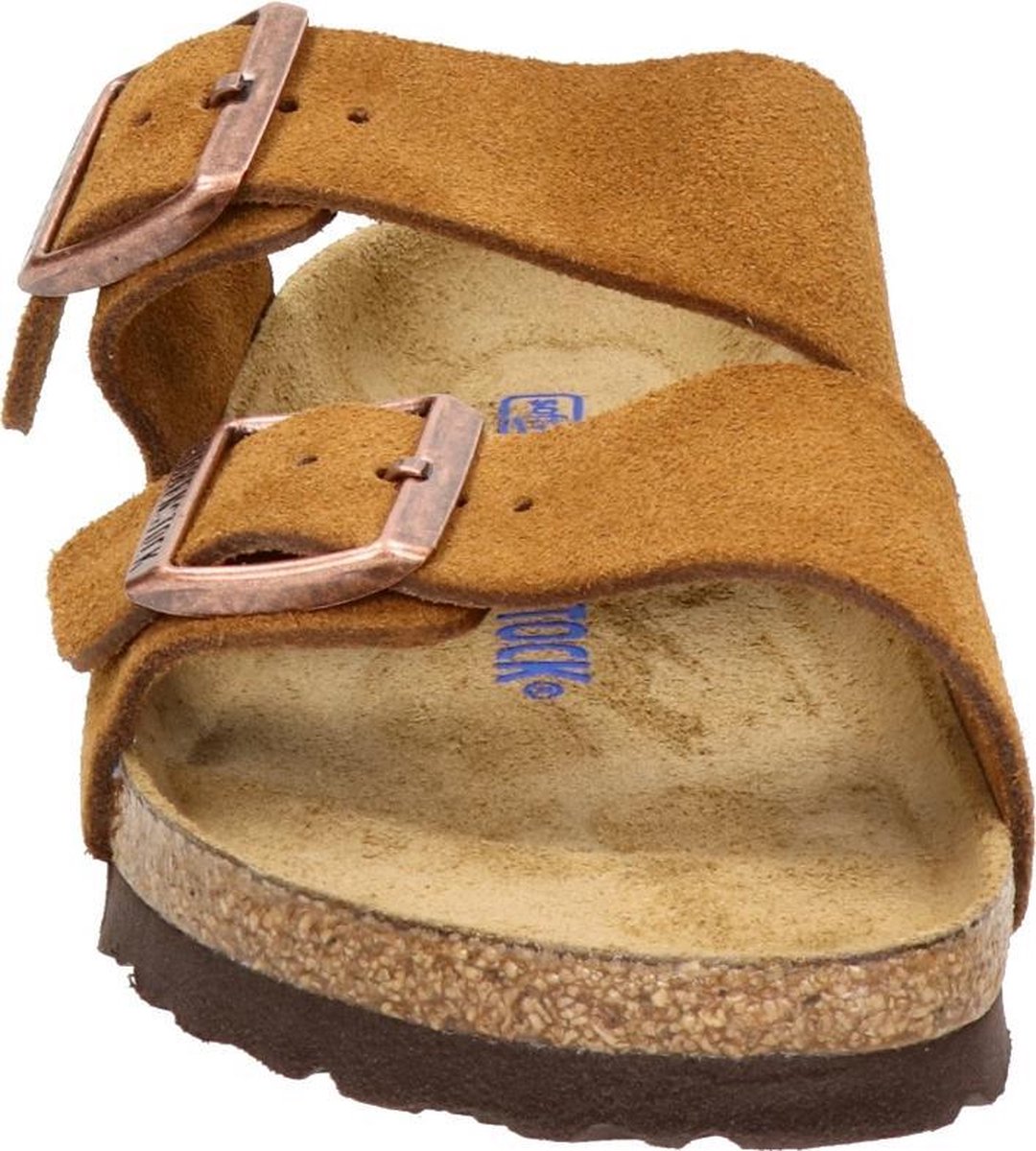 Birkenstock - maat 41- Arizona SFB VL Mink Narrow Dames Slippers - Mink
