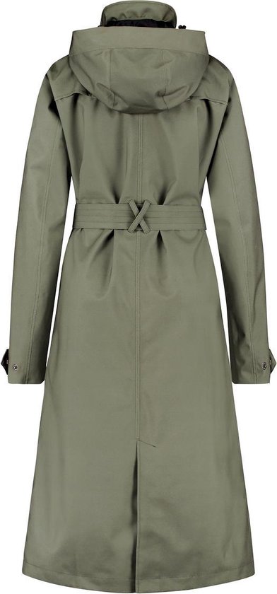 AGU Maat M Trench Coat Long Regenjas Urban Outdoor Dames - Groen