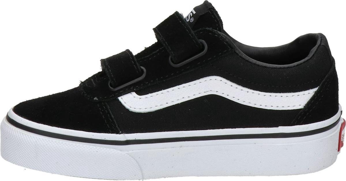 Vans Youth Ward V Suede/Canvas Sneakers - 30 - Black/White