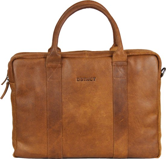 DSTRCT Limited Leren Laptoptas - 15,6 inch - Bruin