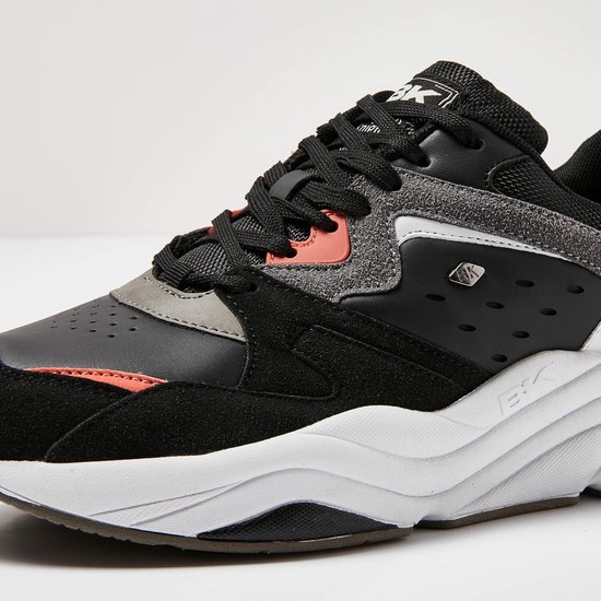 British Knights  - Maat 44 - Chunky Heren Sneakers - Black/Dk Grey/Red