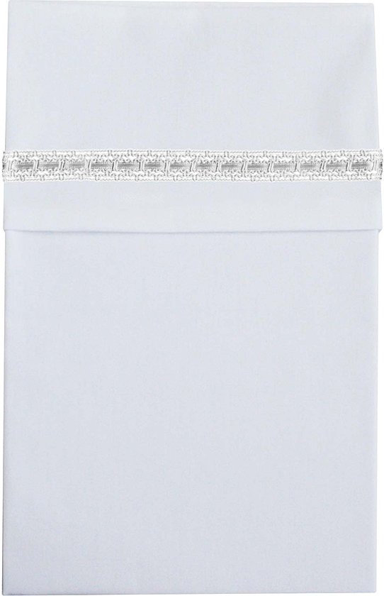 647e-3dda-4900-a9e4-40cde67e8974 Cottonbaby Klassiek Ajourrand - Wieglaken 75x90 cm - Wit