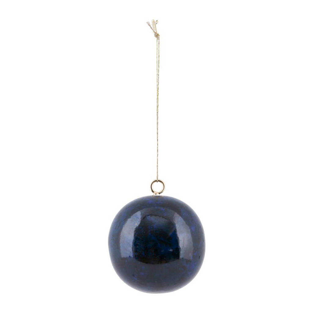 House Doctor kerstbal blauw (6 cm)